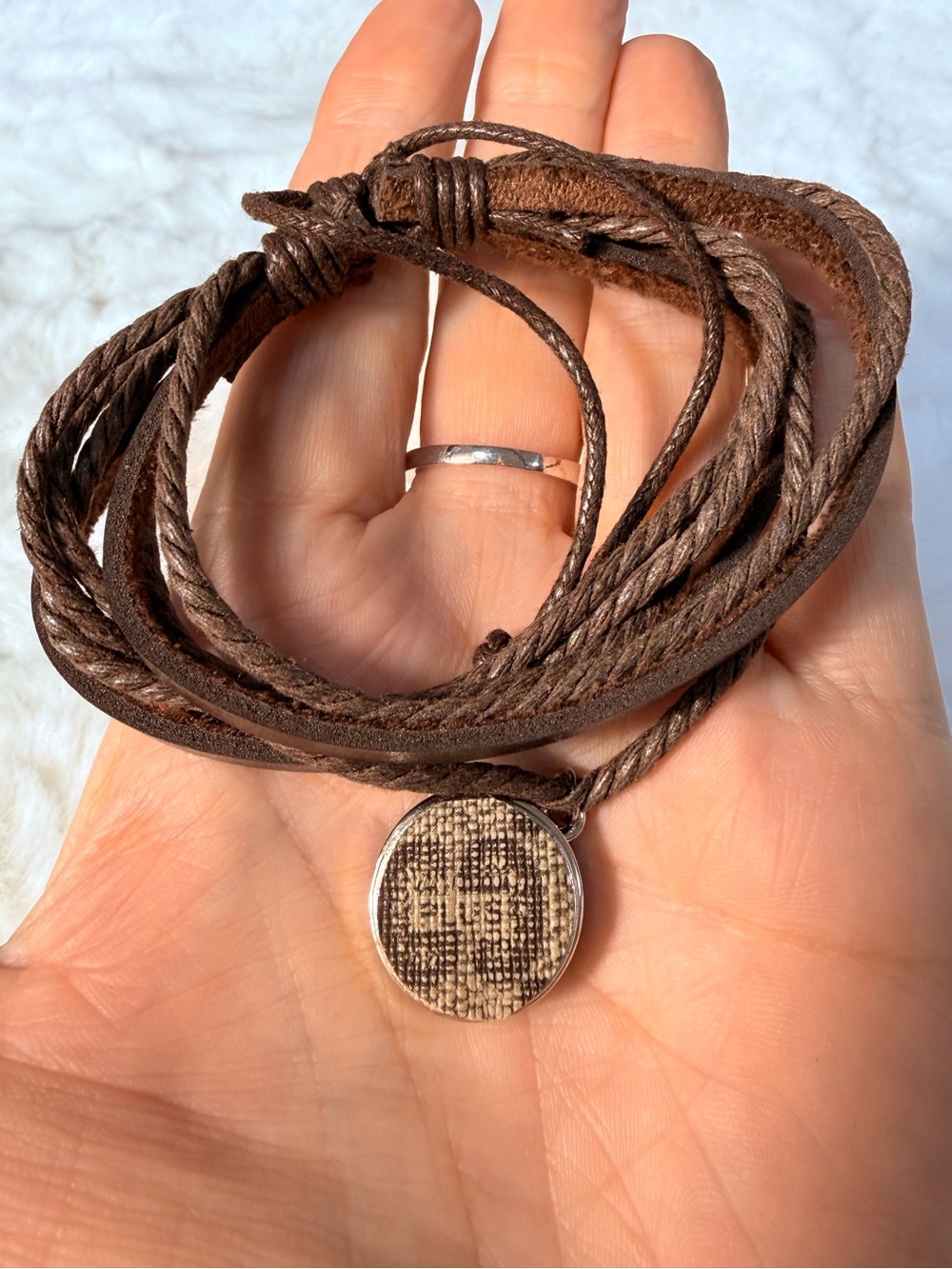 Gucci plus upcycled Multi-Strand Leather Wrap Bracelet rare vintage material